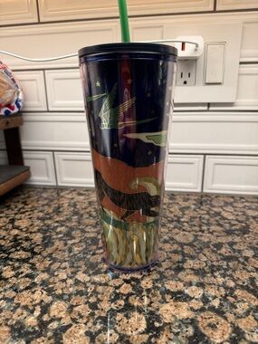 Starbucks 24oz Mike Wilcox Jungle Motif in Navy, Green & Brown